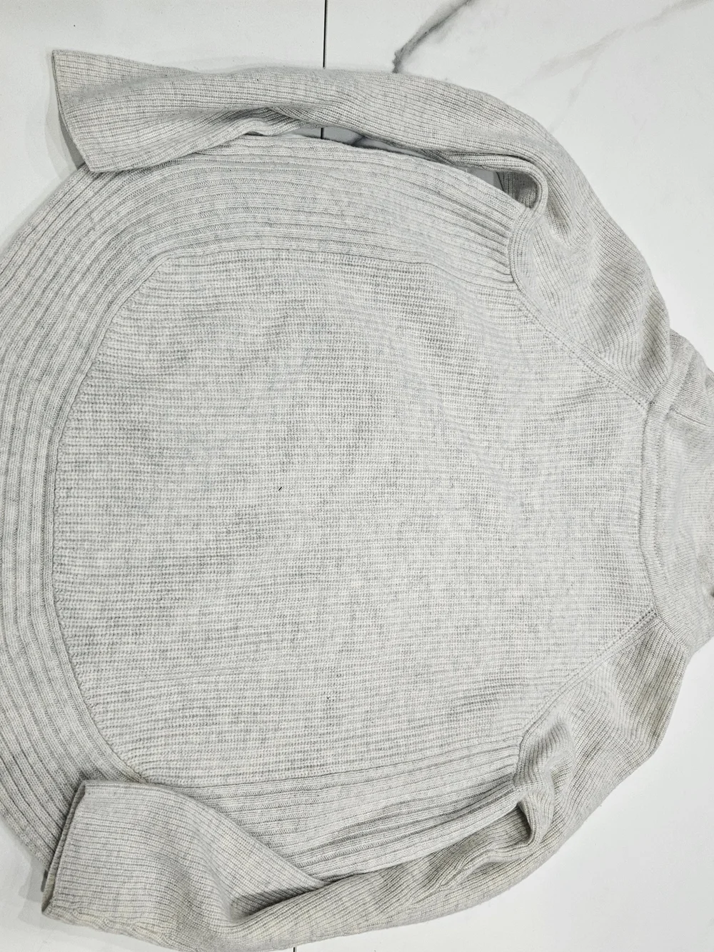 Vince Gray Ribbed Cowl Neck Sweater Cashmere/wool Side Zippers